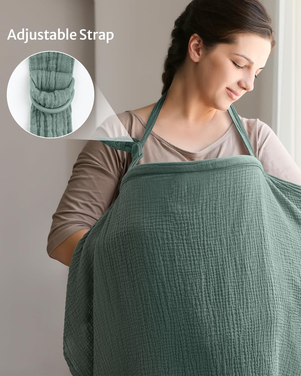 Blissful Diary muslin cover ideal for on‑the‑go moms