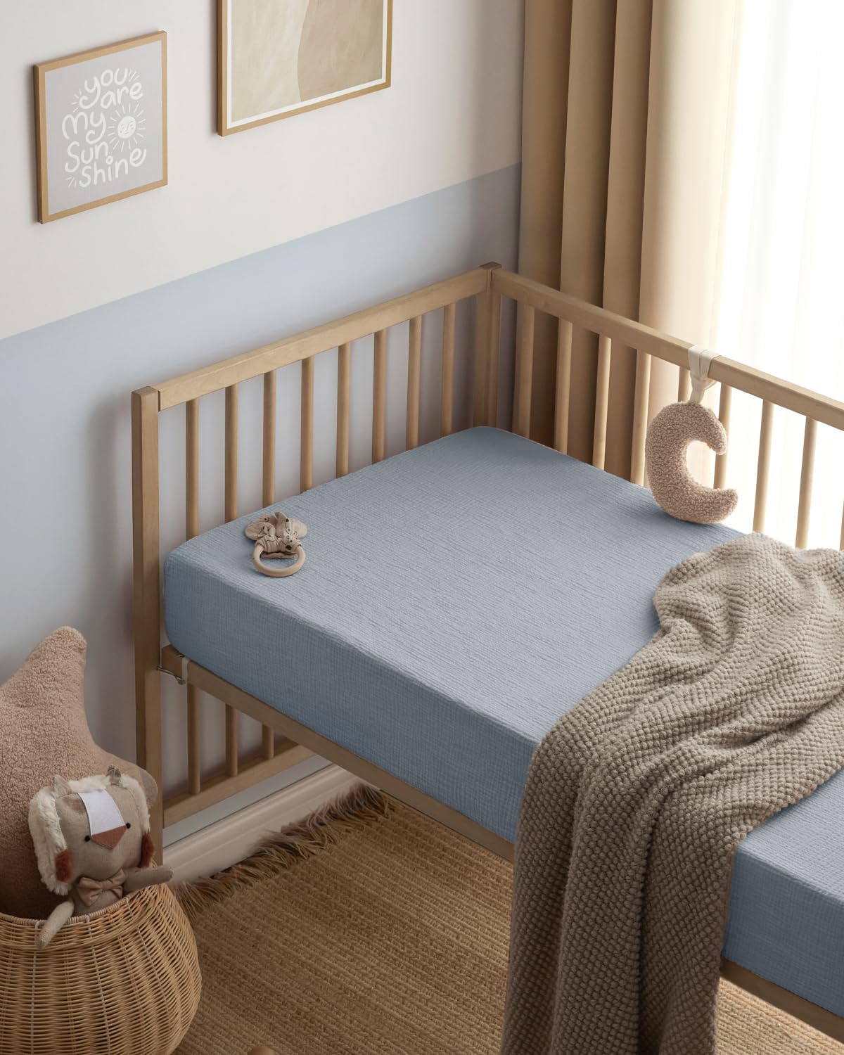 Blissful Diary soft muslin texture close-up highlights premium fabric.