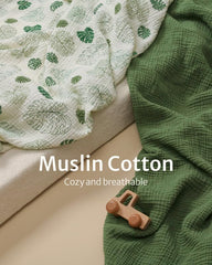 Close-up of Blissful Diary muslin fabric showing soft, breathable texture
