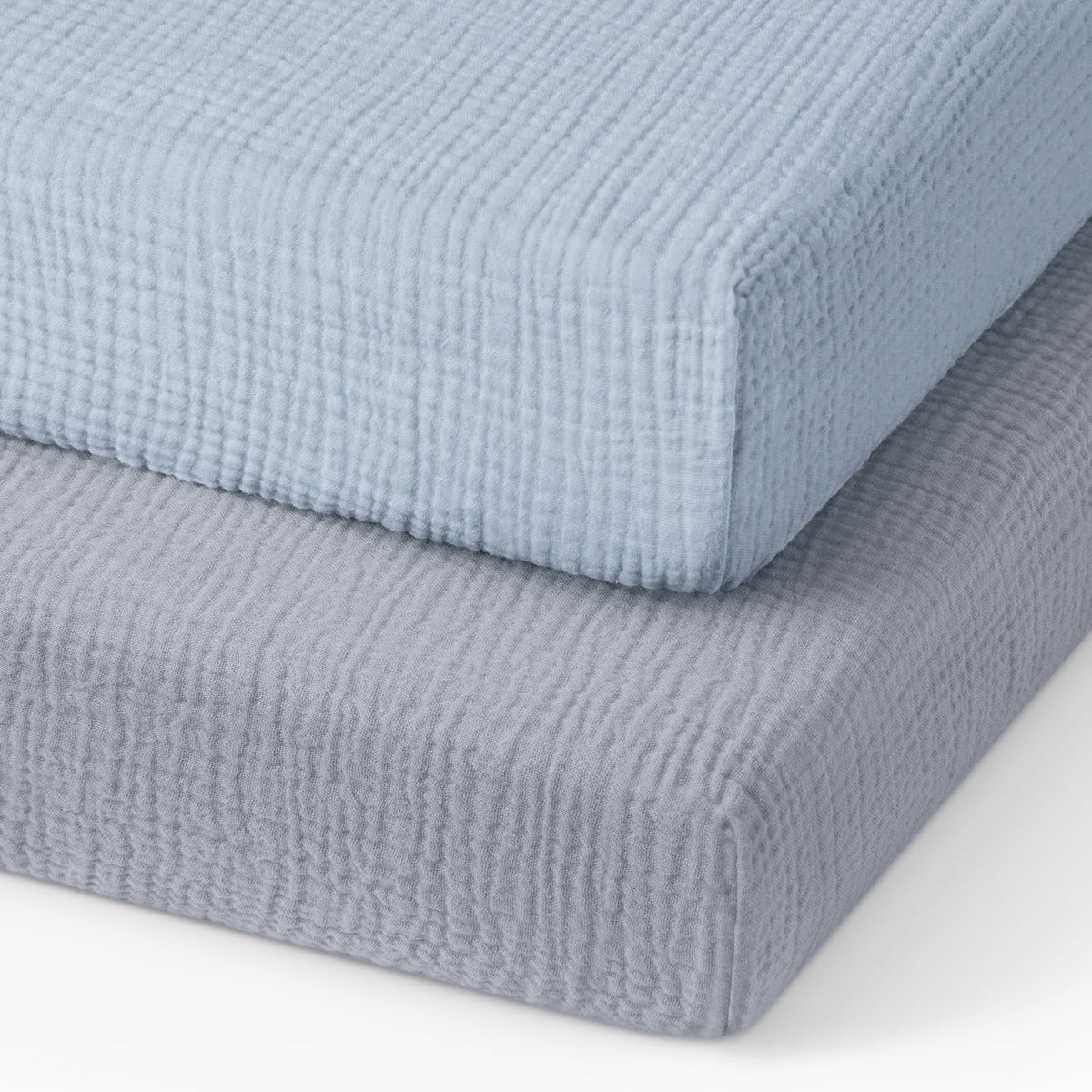 Blissful Diary muslin mini crib sheets in soft cotton for Pack N Play, gentle sleep for baby