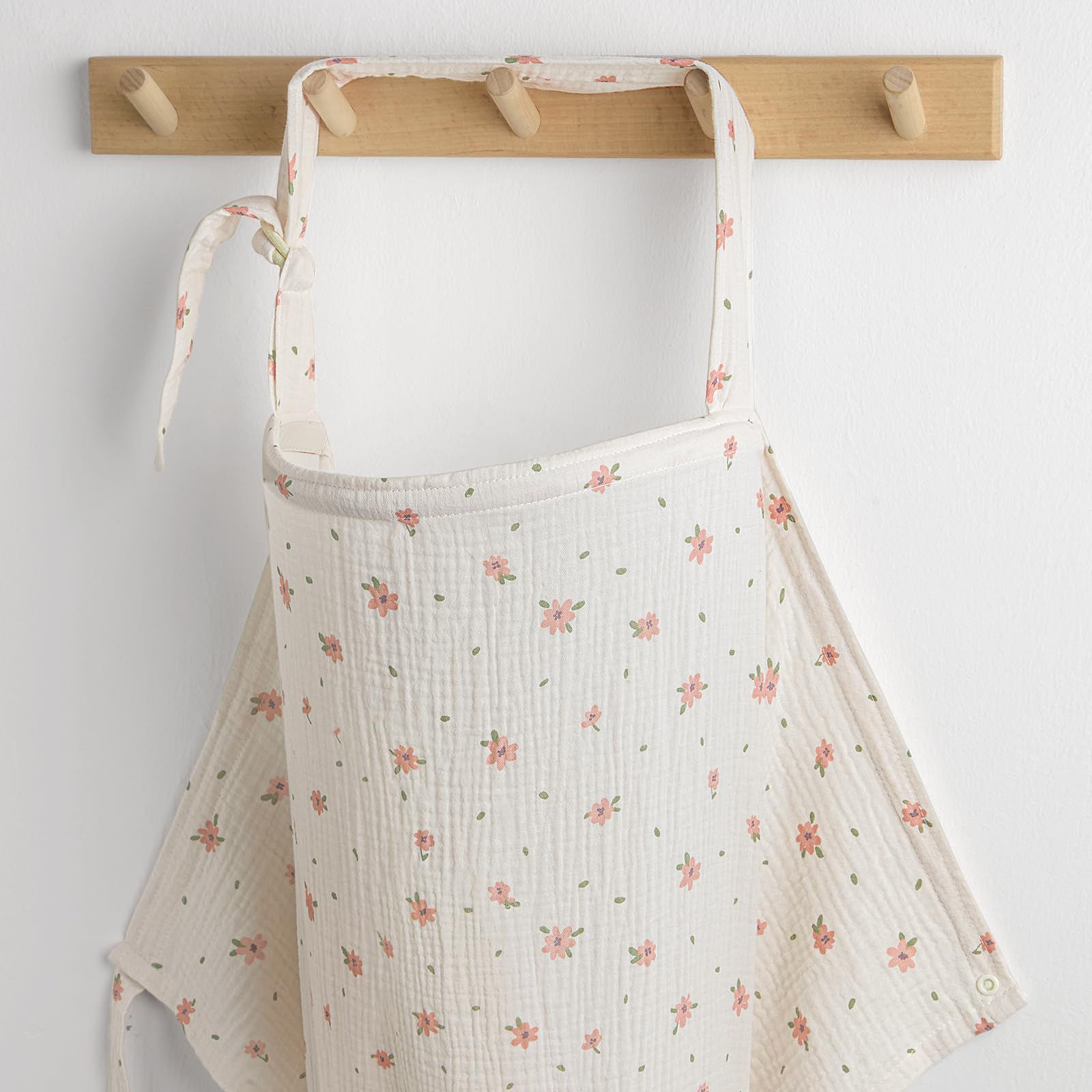 Blissful Diary arch-neckline nursing cover for easy eye contact and airflow.
