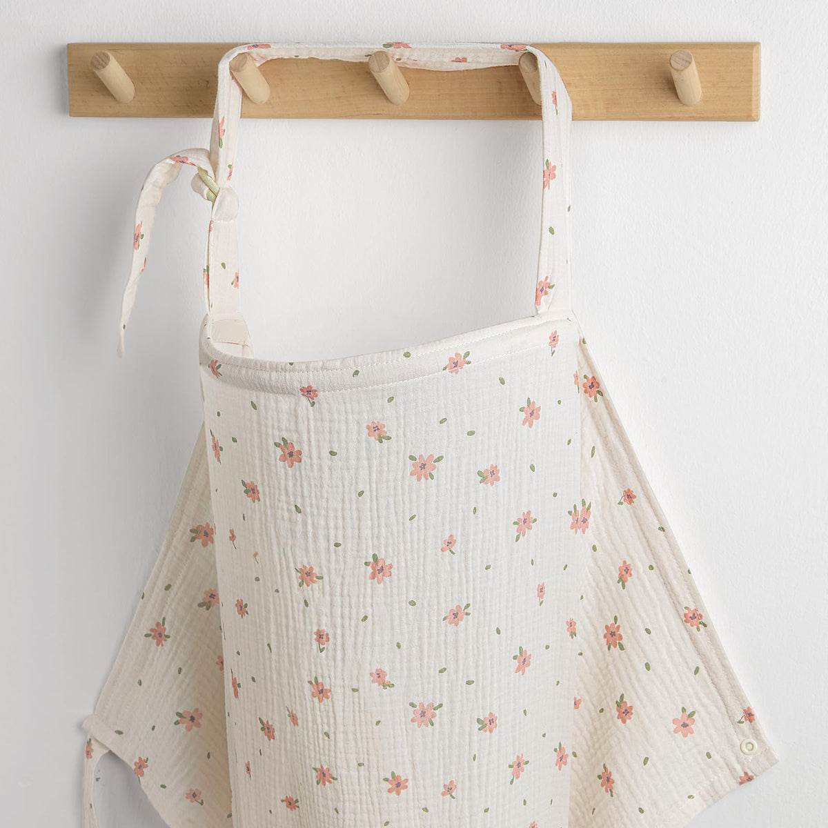 Blissful Diary arch-neckline nursing cover for easy eye contact and airflow.