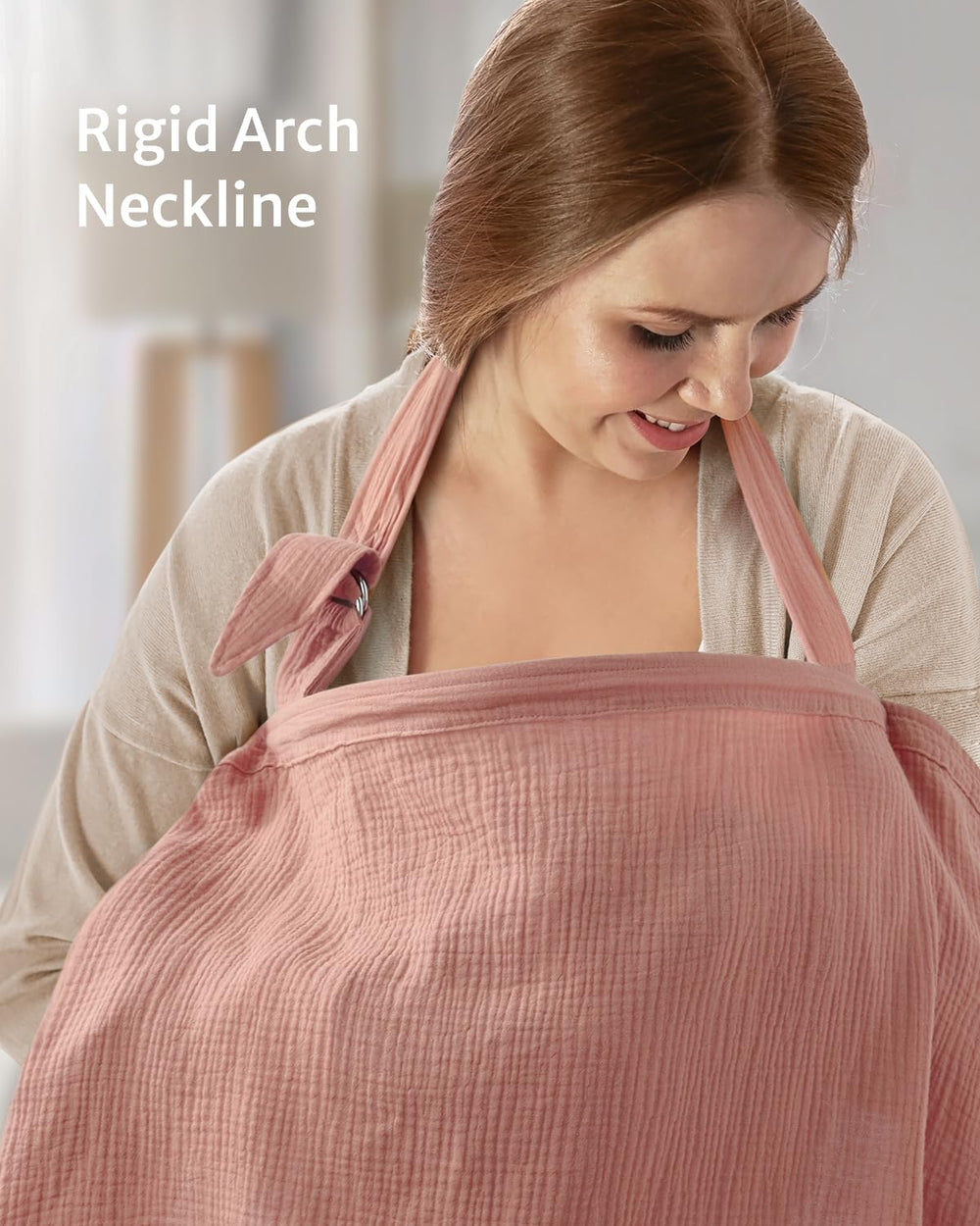 Blissful Diary nursing cover soft muslin fabric feels light and breathable.