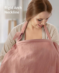 Blissful Diary nursing cover soft muslin fabric feels light and breathable.
