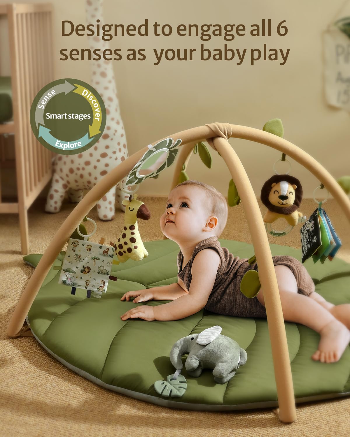 Blissful Diary oversize baby mat offering generous space for rolling and play.
