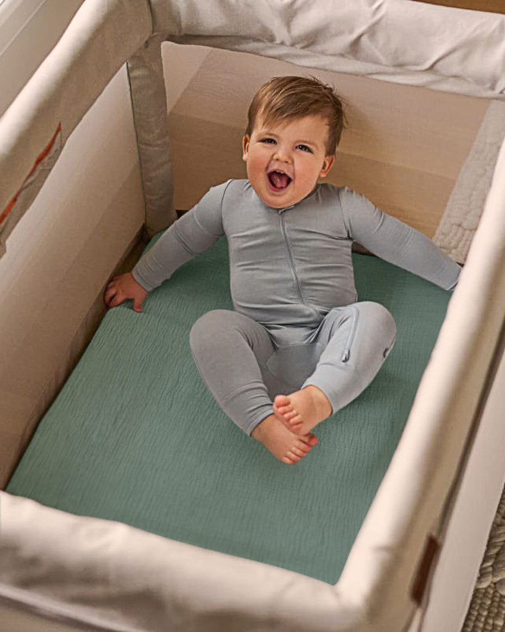 Two-pack Blissful Diary pack n play sheets for easy changes