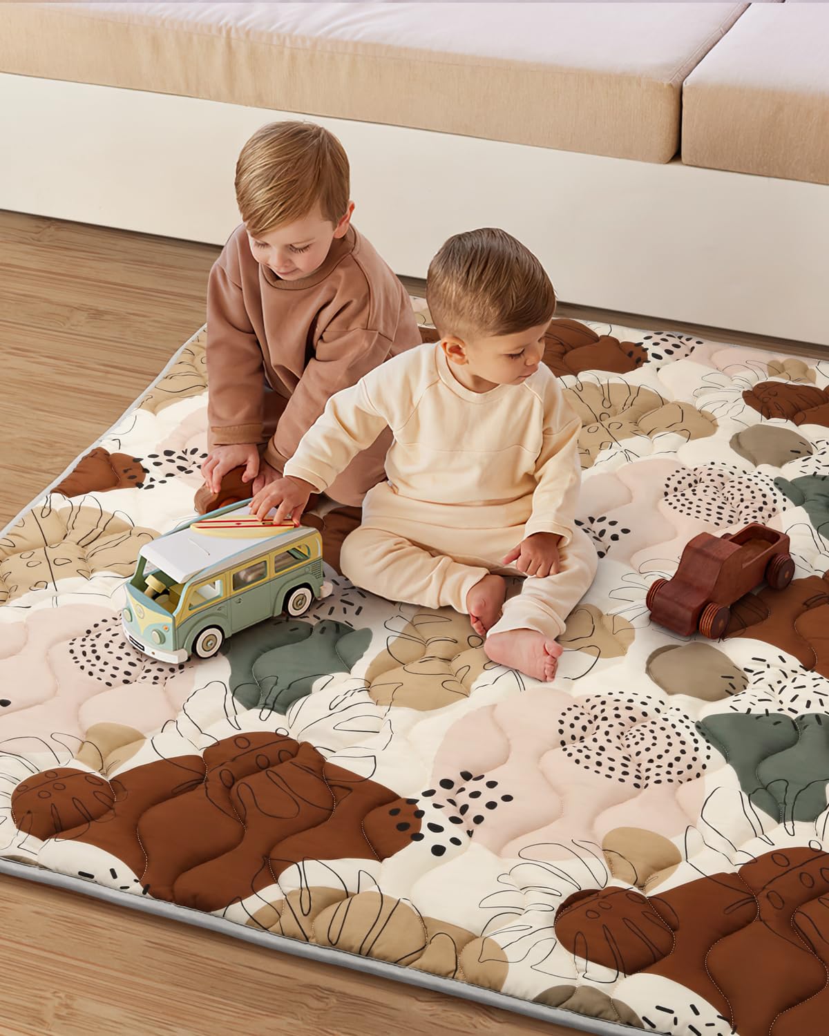 Blissful Diary playpen mat setup as a comfy base for playtime