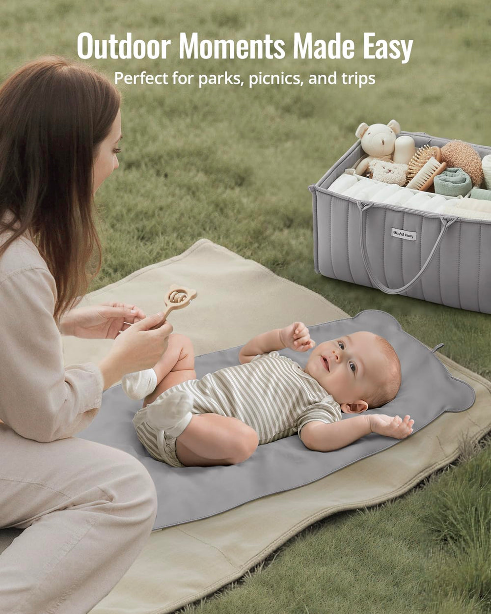 Blissful Diary portable foldable changing pad compact for bags