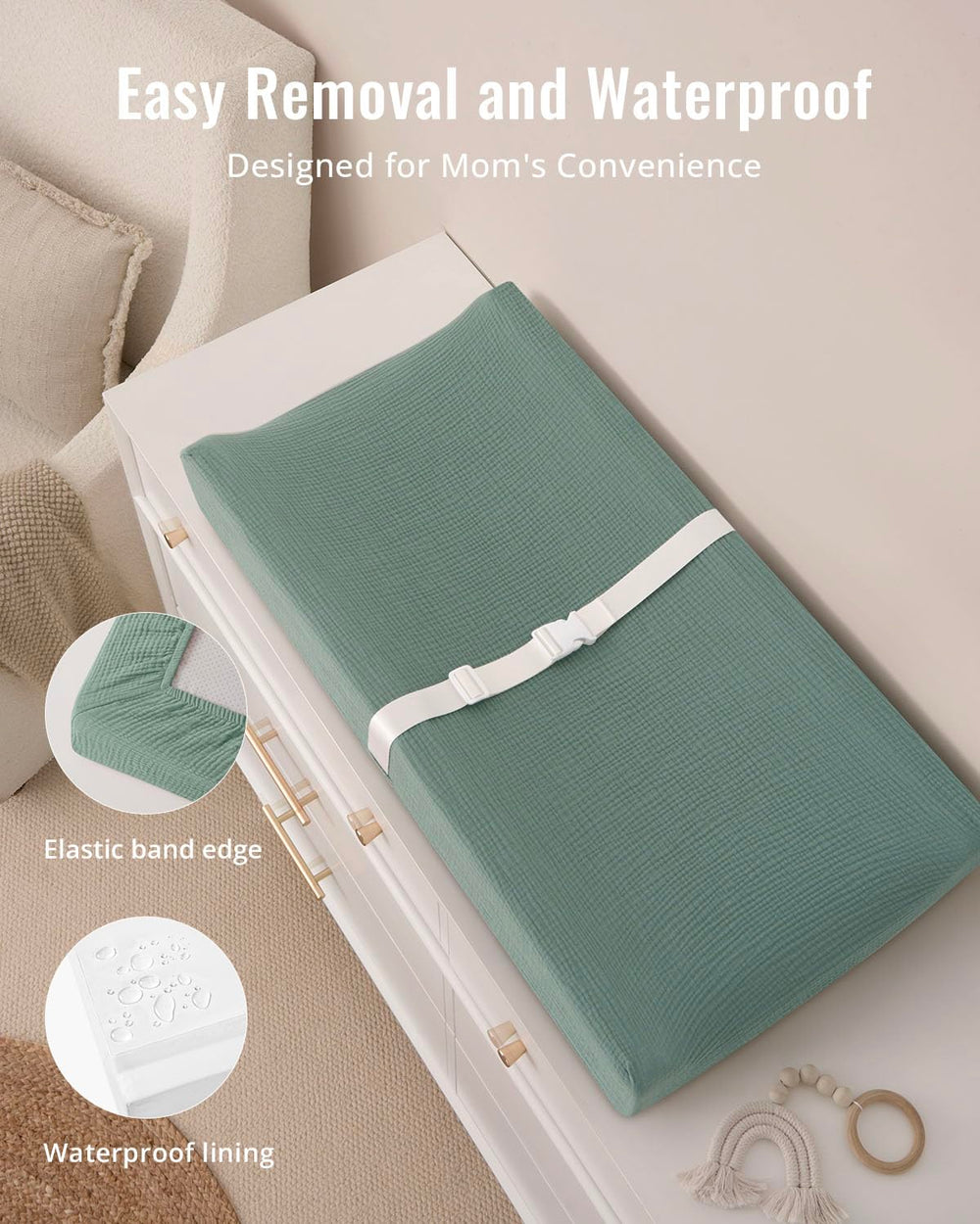 Blissful Diary removable cover with elastic band for easy washing