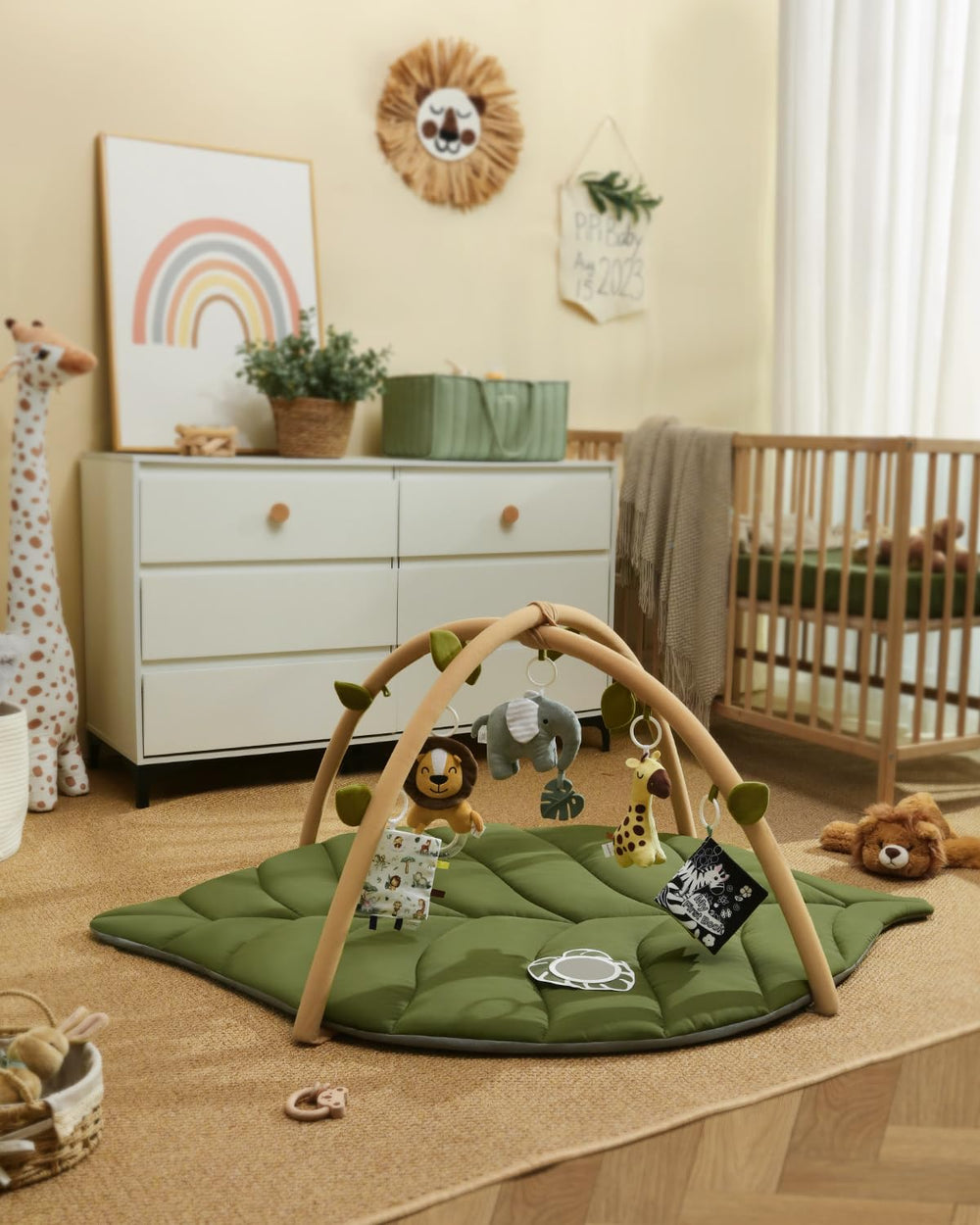 Blissful Diary safari-themed backdrop for adorable monthly photos.