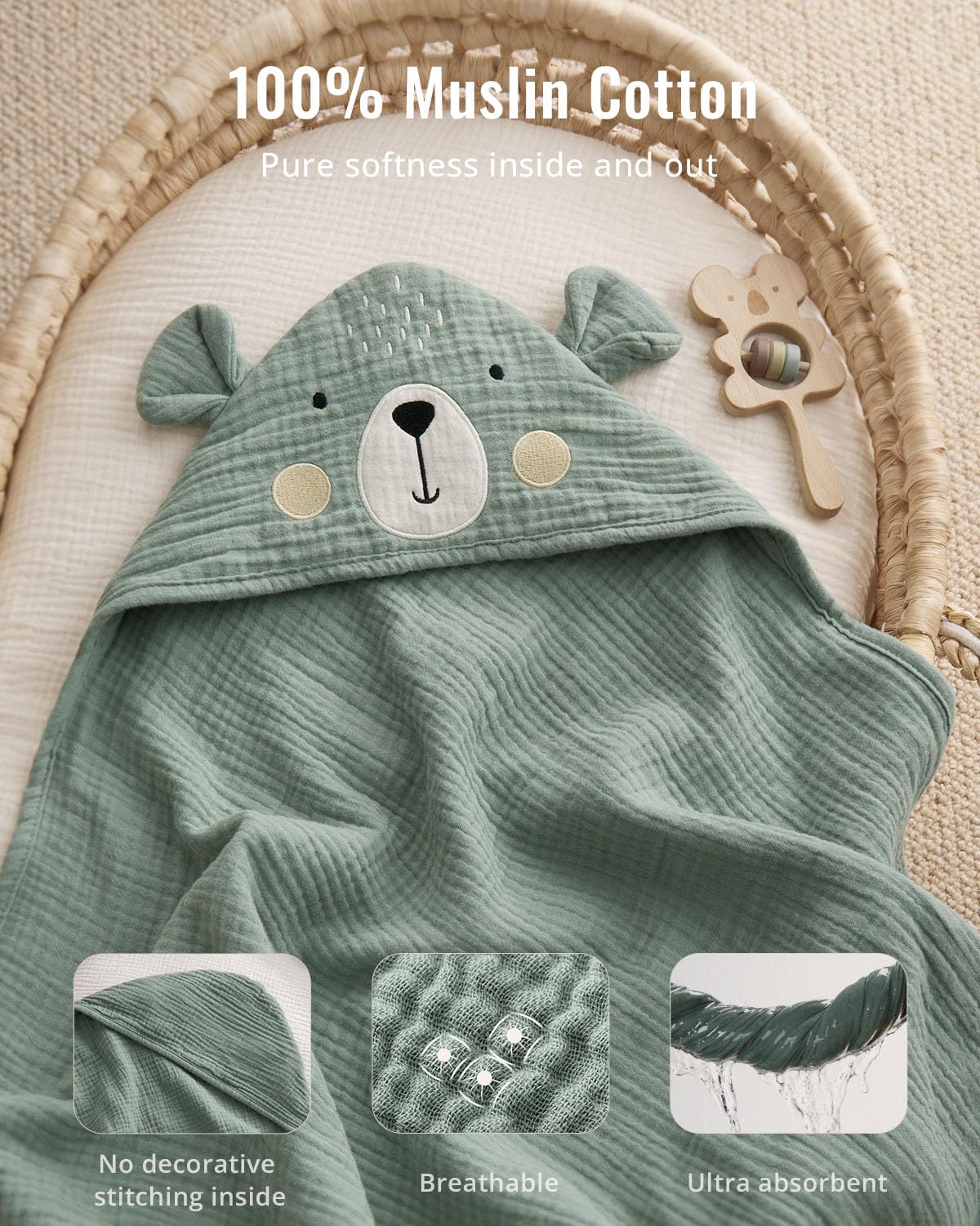 Blissful Diary Smart Bear hood adds playful charm during bath time