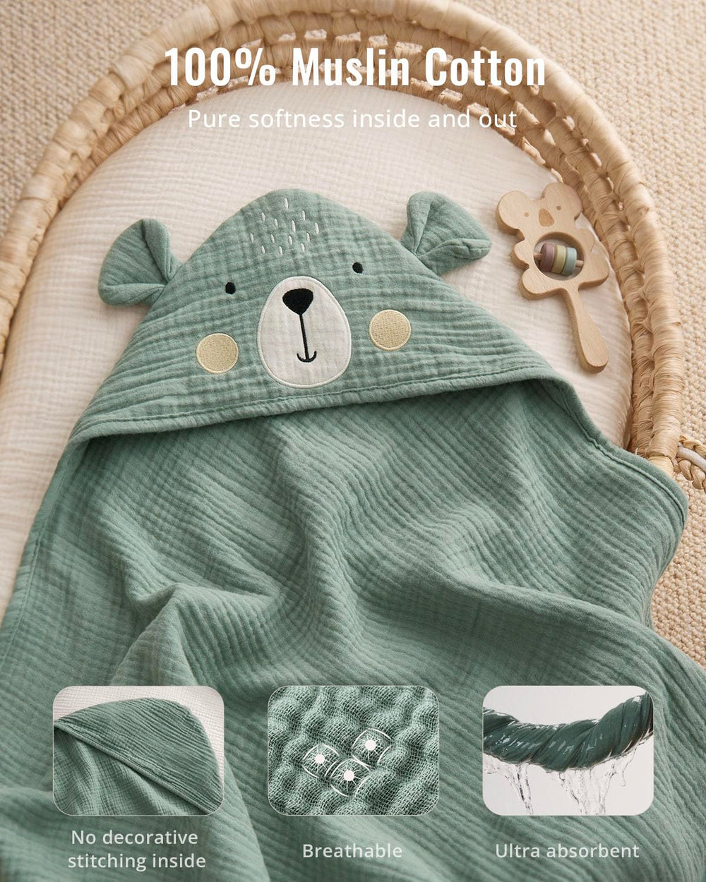 Blissful Diary Smart Bear hood adds playful charm during bath time