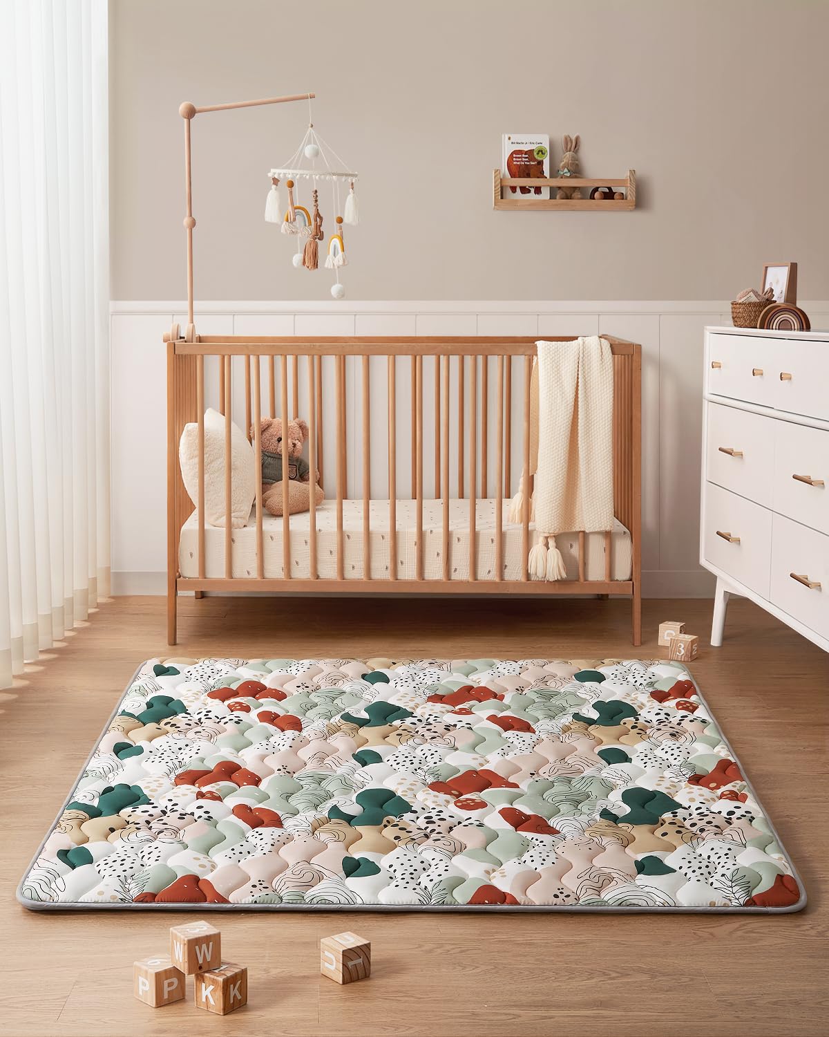 Blissful Diary soft fabric cover provides gentle touch during play.