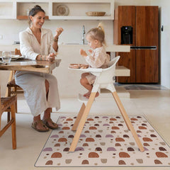 Blissful Diary splat mat has an anti slip bottom to stay in place