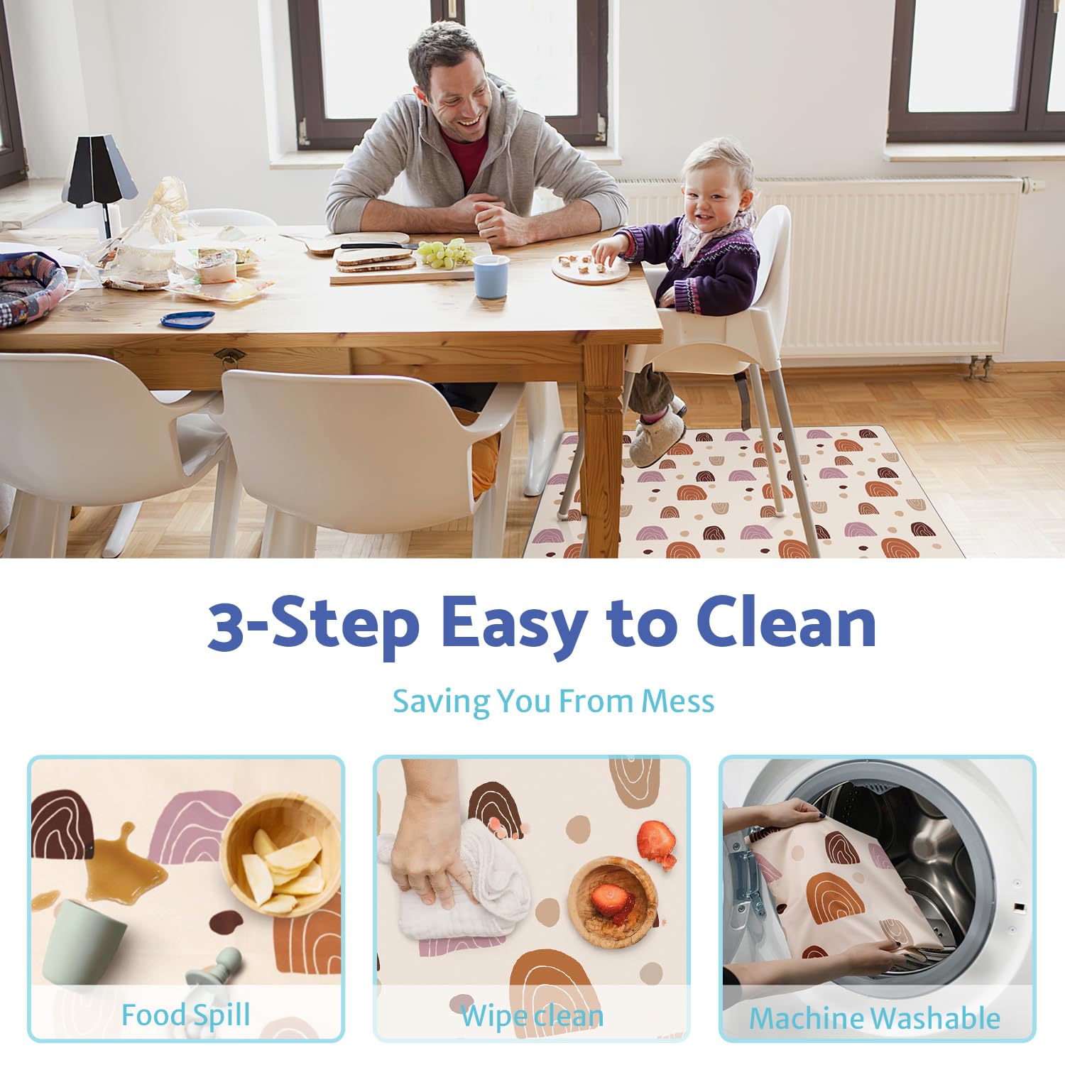 Blissful Diary splat mat folds flat for storage and travel