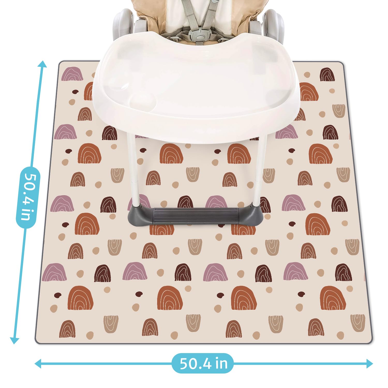 Blissful Diary splat mat features a waterproof TPU layer for easy cleanup