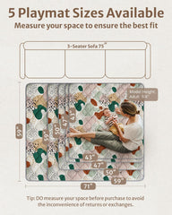 Blissful Diary thicker foam mat provides extra cushioning for crawling days.