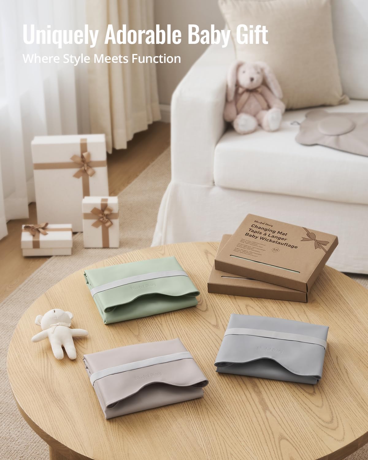 Blissful Diary travel-friendly mat ideal for car, outdoors, or home use.