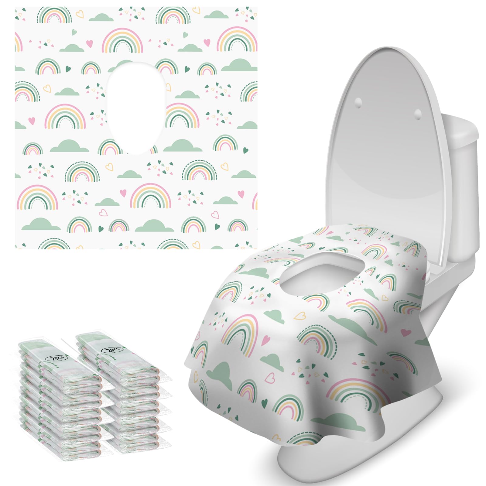 Blissful Diary travel pack of disposable toilet seat covers for on-the-go protection.