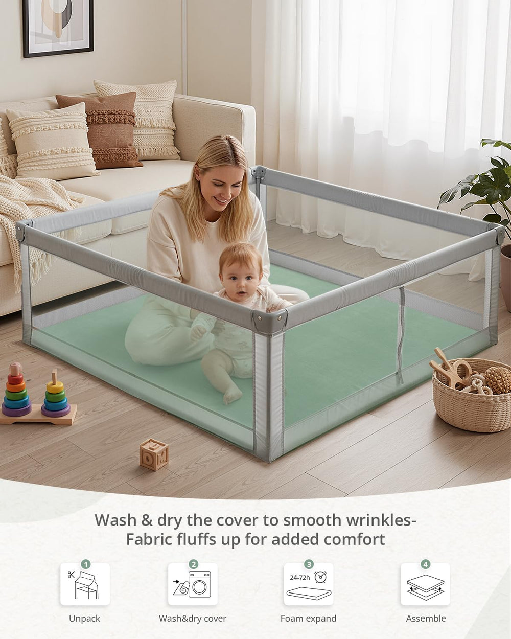 Blissful Diary tummy-time area for comfortable play and exploration