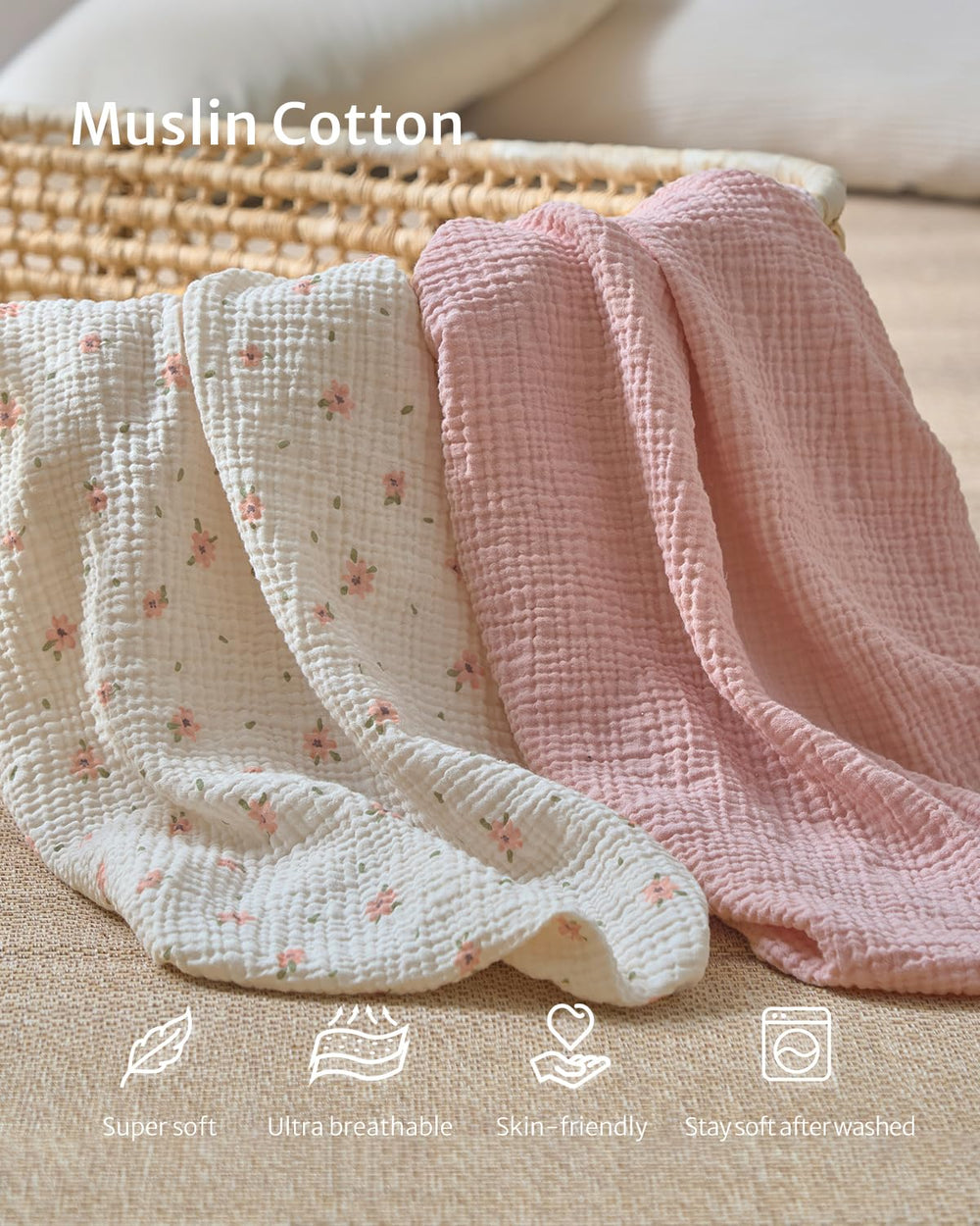 Blissful Diary two-pack sheets laid flat showing easy care and soft texture