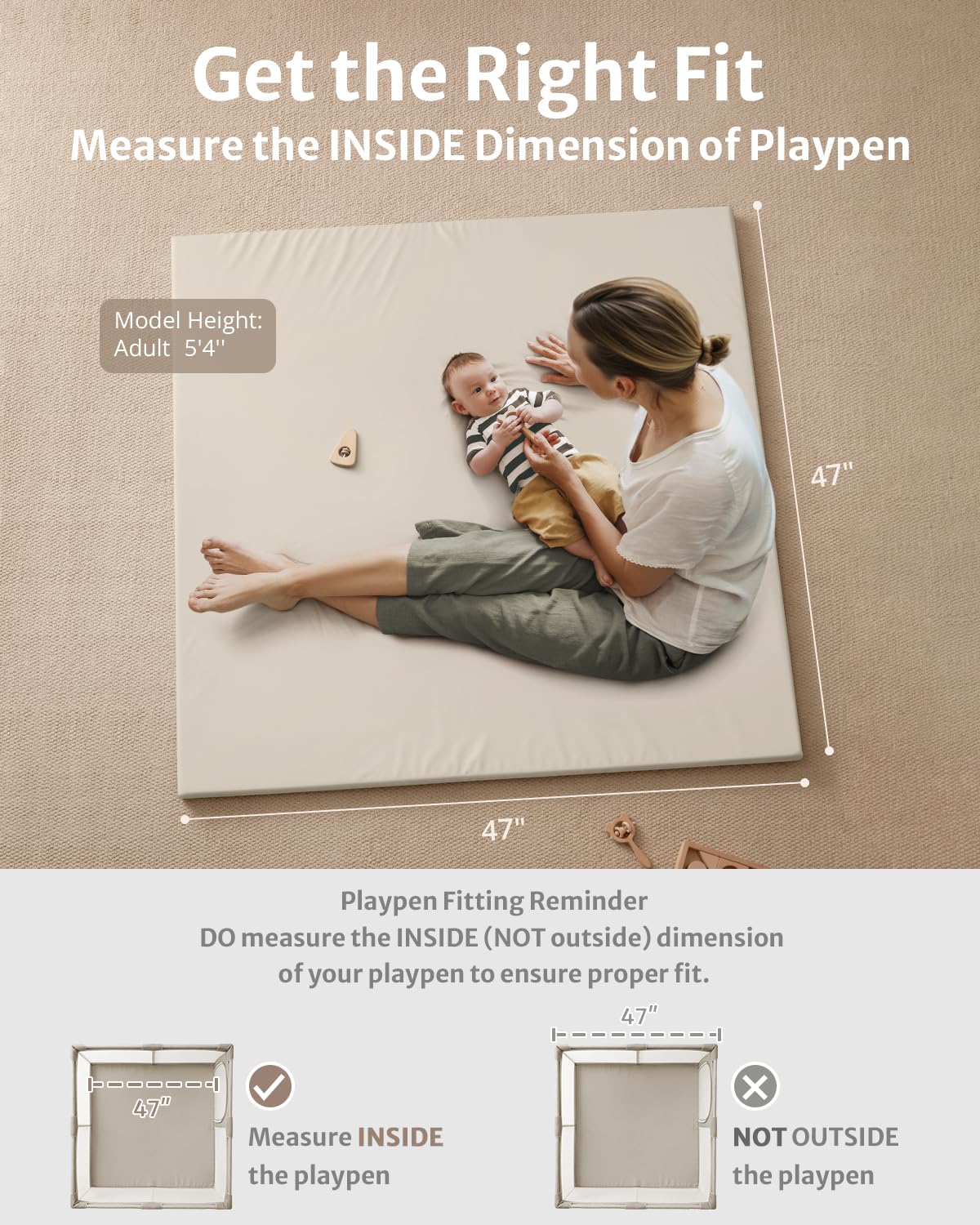 Blissful Diary vegan leather mat with cushioned surface supports tummy time.