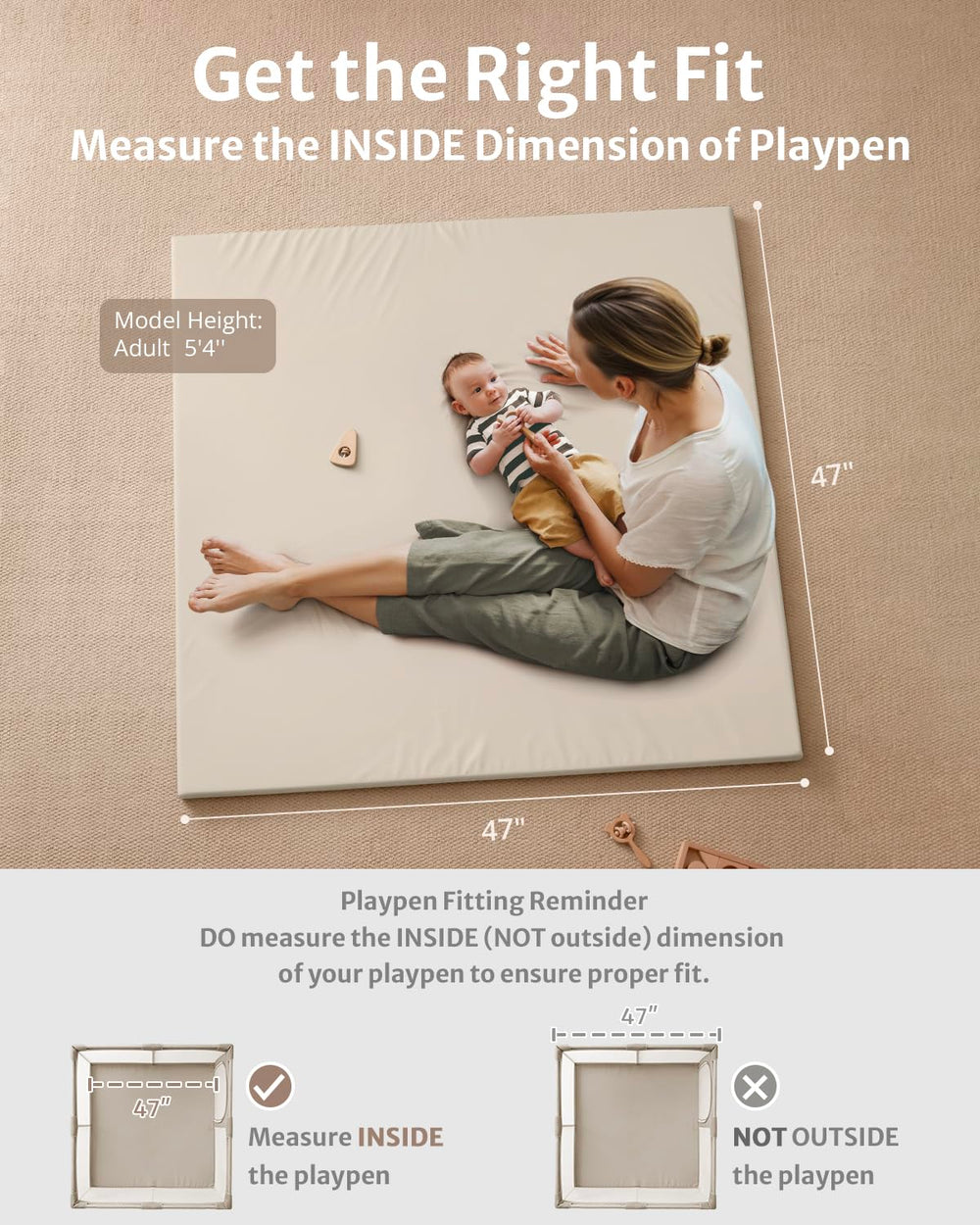 Blissful Diary vegan leather mat with cushioned surface supports tummy time.