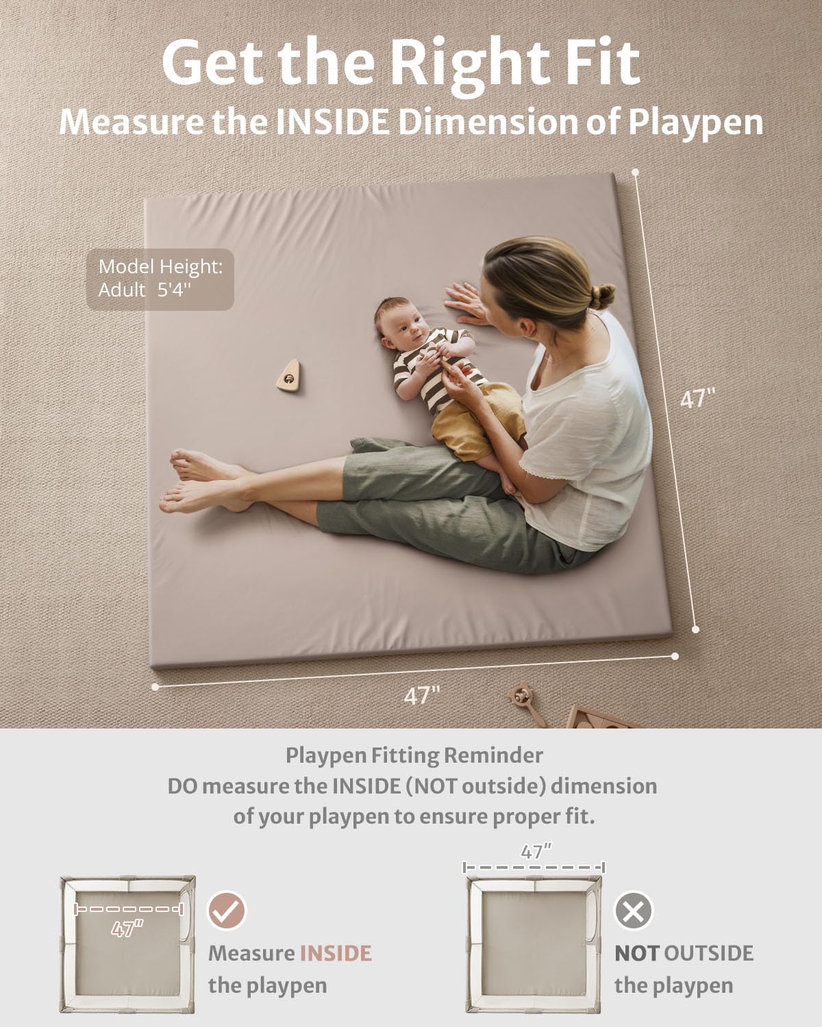 Blissful Diary play mat vegan leather surface shown for easy cleaning