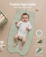 Blissful Diary vegan leather waterproof surface for easy cleanup after diaper changes.