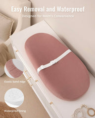 Blissful Diary waterproof lining shown on changing pad for quick cleanup