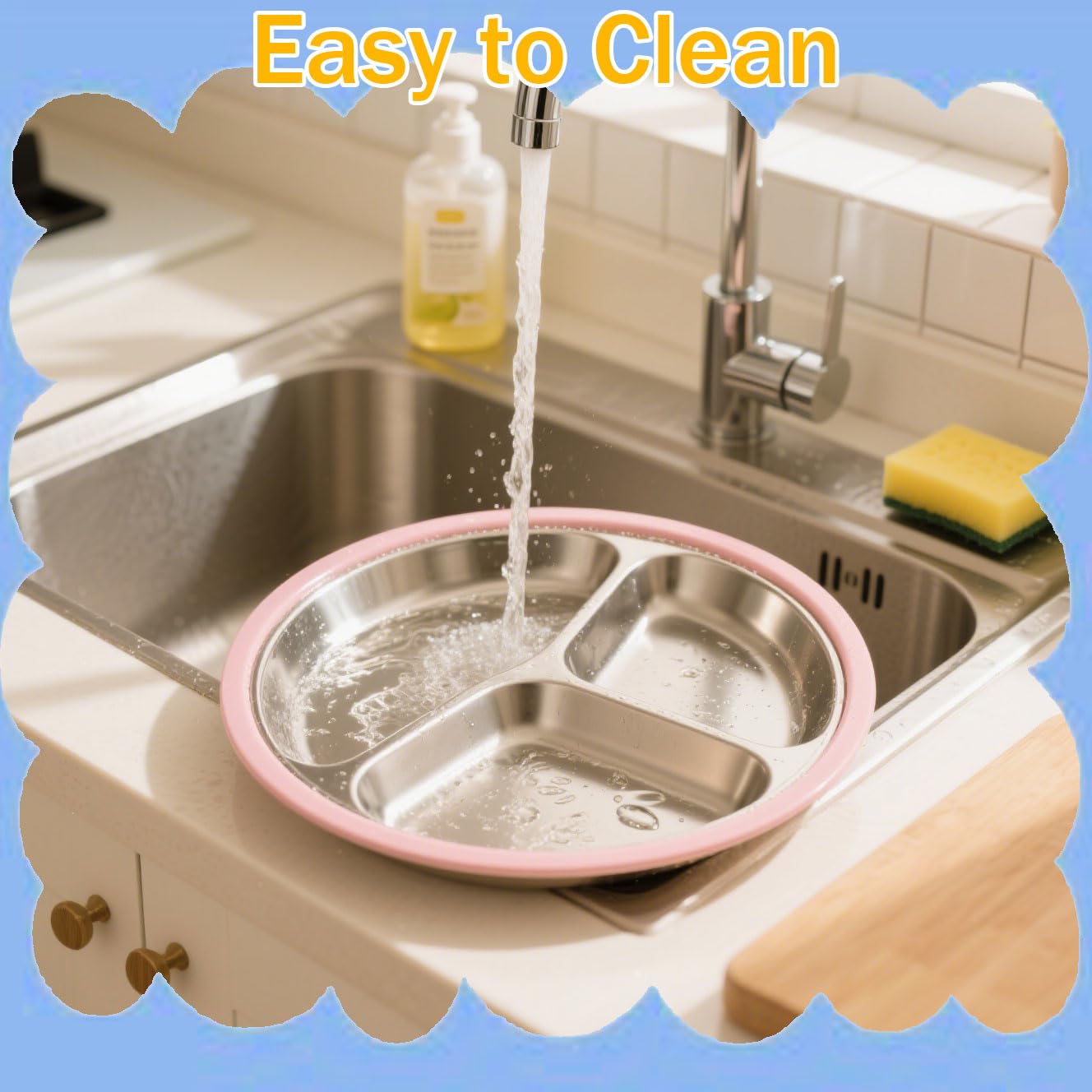 Dishwasher-safe Blissleaf toddler plate for quick cleanup