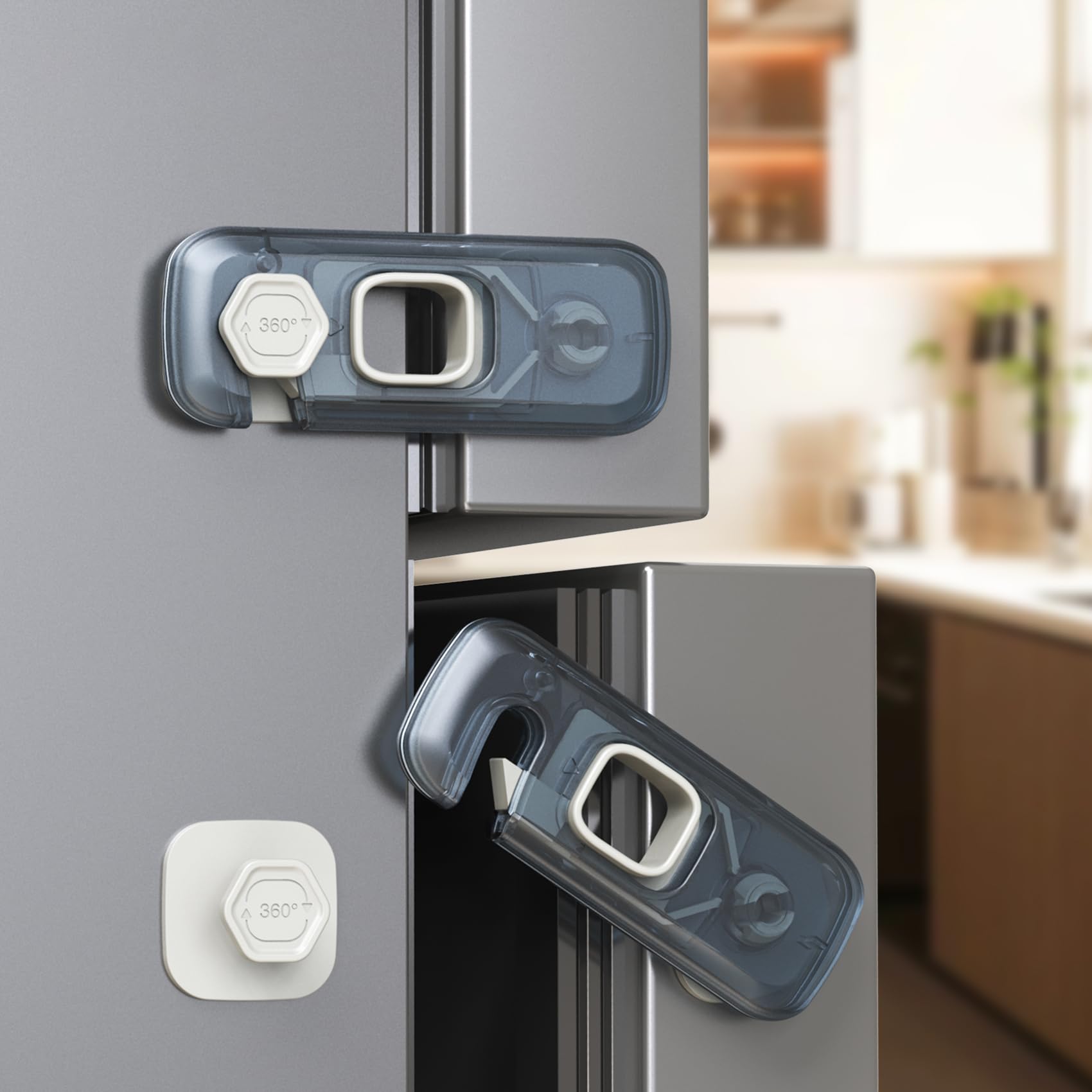 Blissleaf fridge locks front view for safe two-pack design