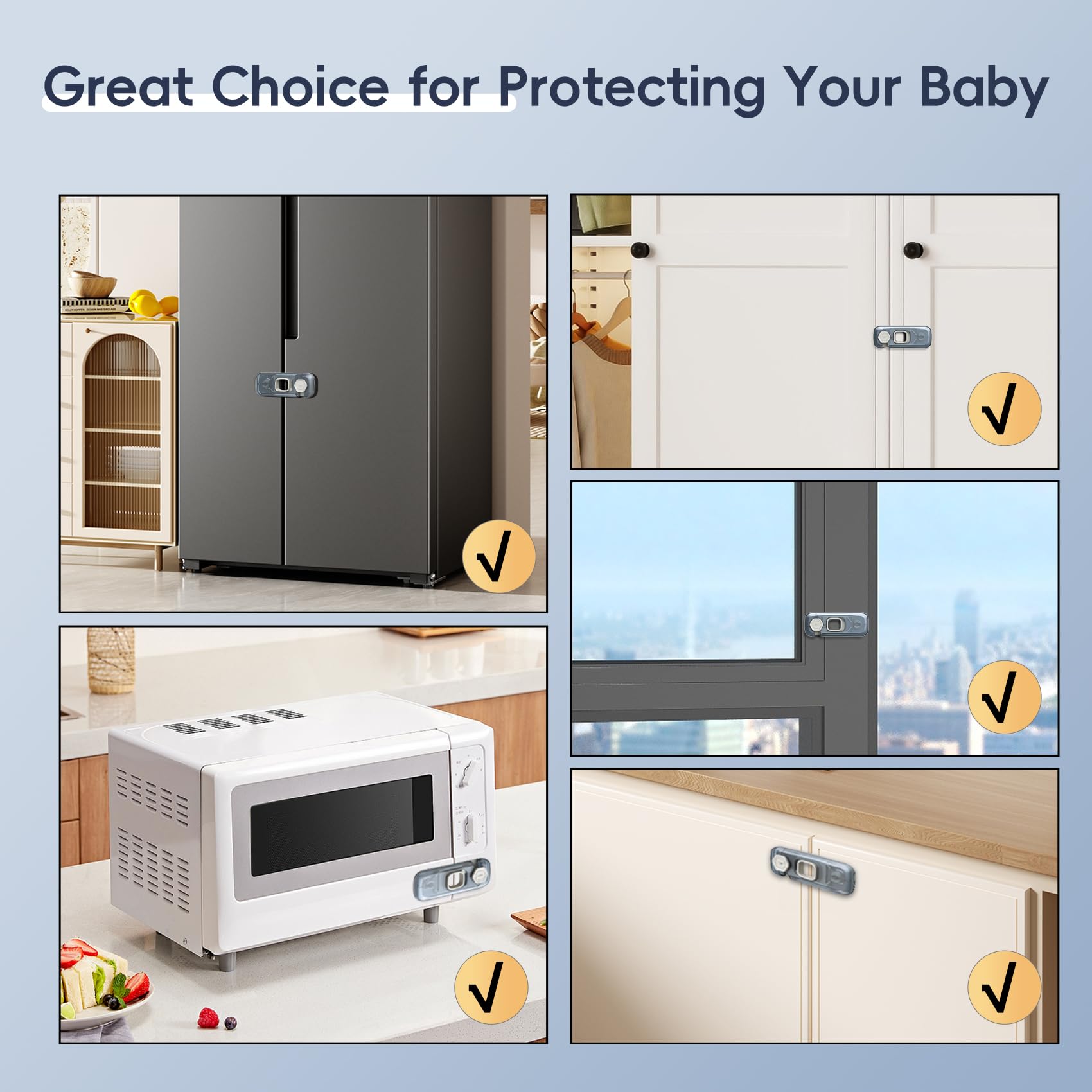 Blissleaf packaged display showing ready-to-install kitchen safety locks