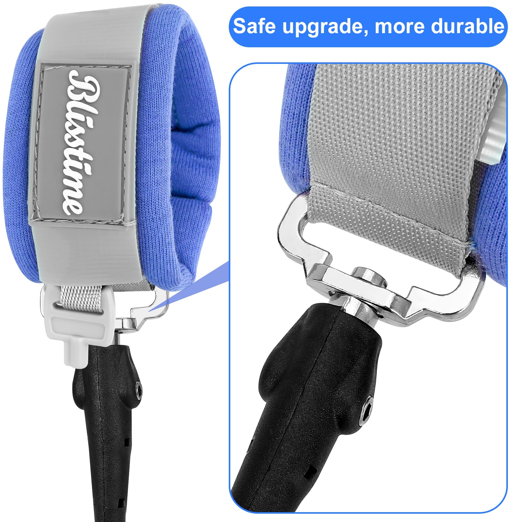 Blisstime leash 360 degree rotation prevents rope tangling.