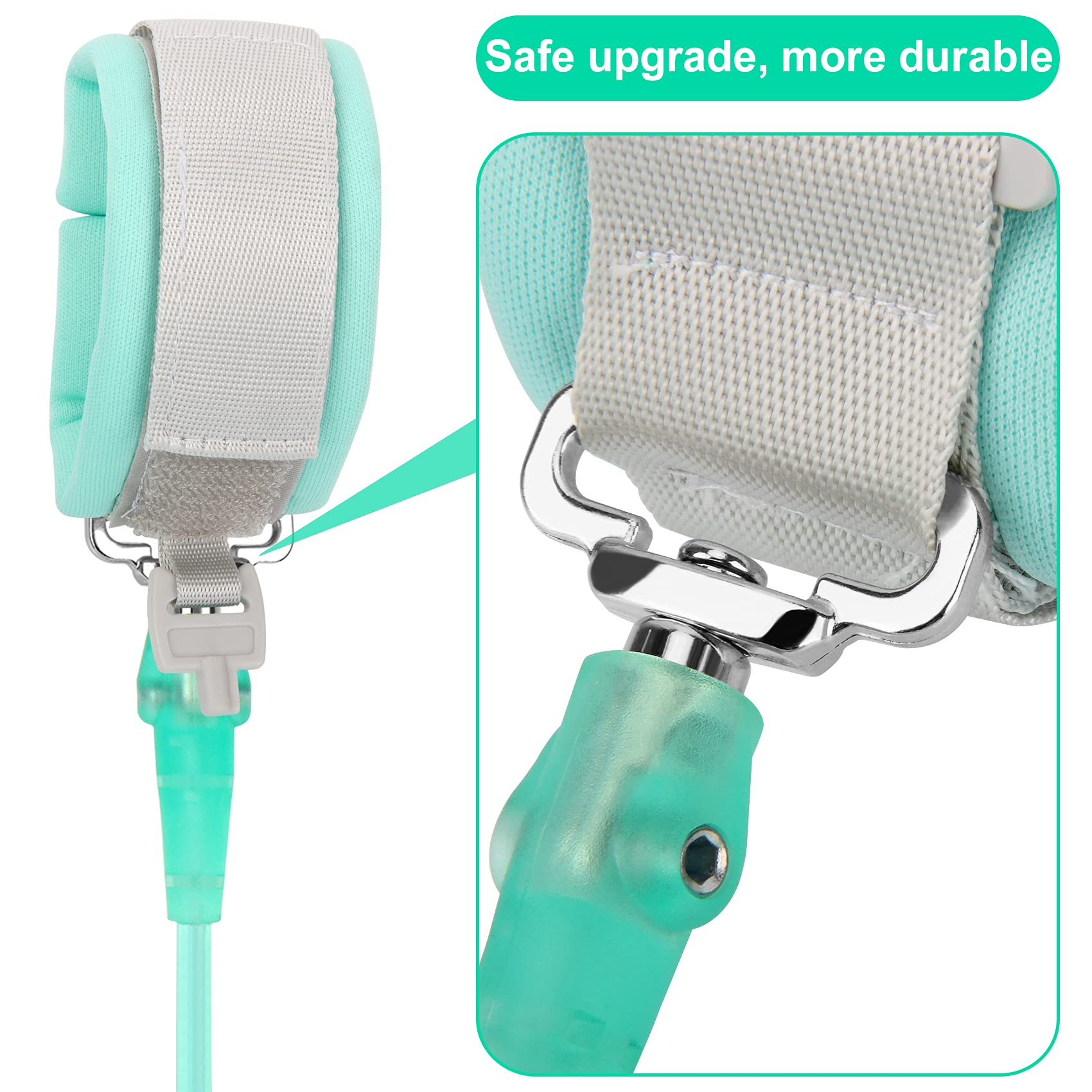 Blisstime toddler leash connector rotates 360 degrees to prevent tangling.
