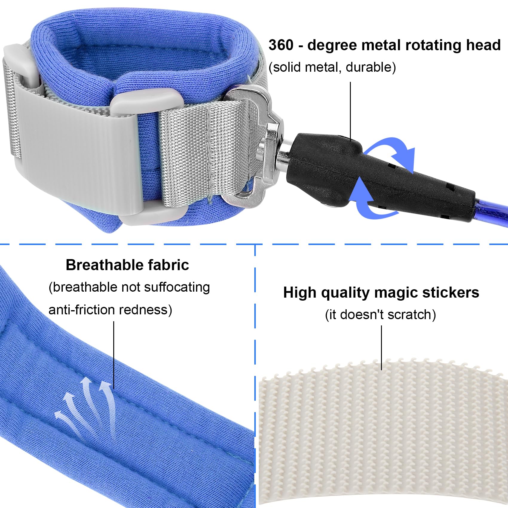 Blisstime anti lost design features a durable metal joint.