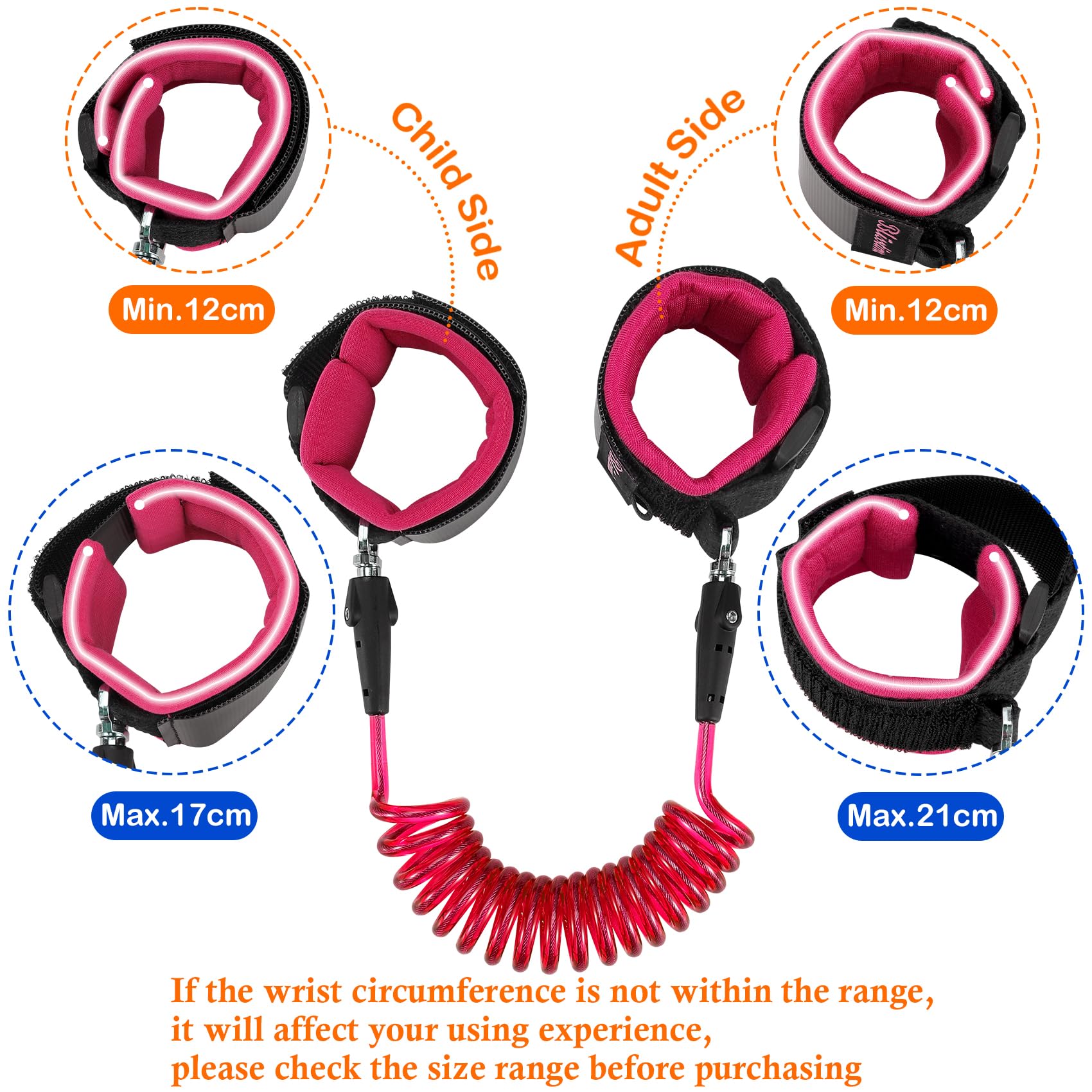 Blisstime Wrist Link adjustable strap demonstrates comfortable fit for growing kids.