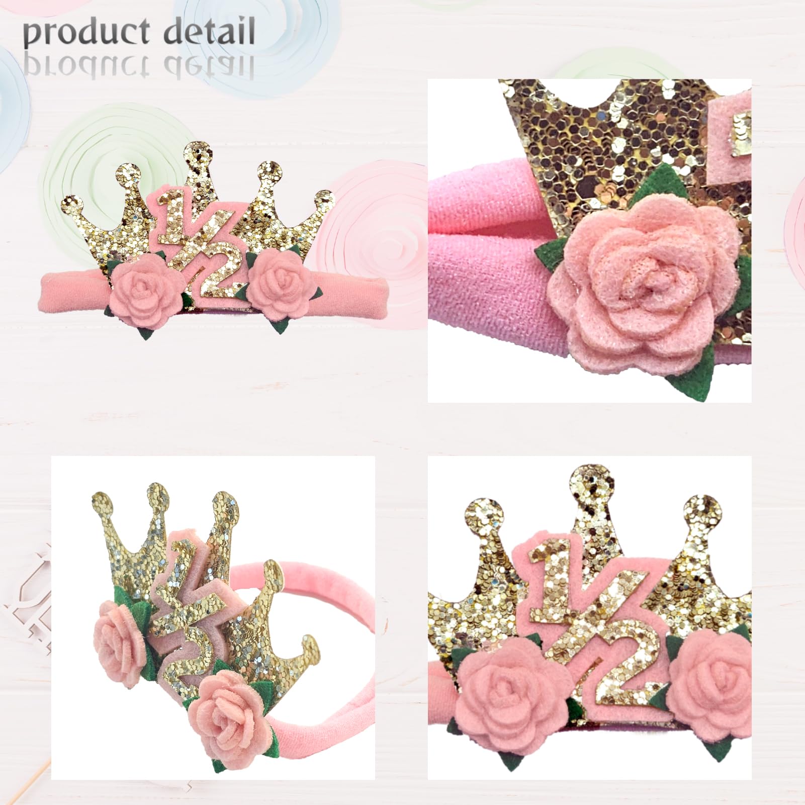 Blithween pink nylon band tiara, lightweight and durable for daily dress-up.