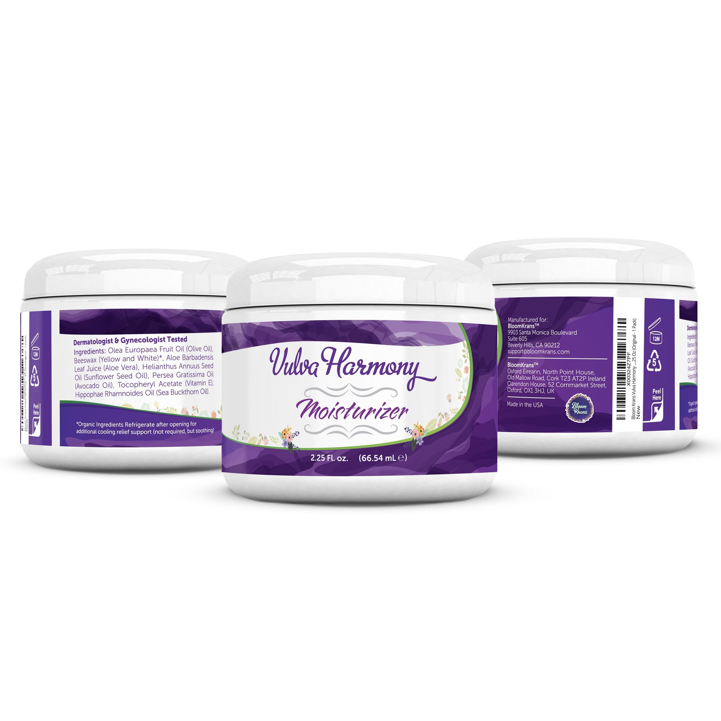 Bloom Krans Vulva Harmony 2.25 oz tube on bathroom sink