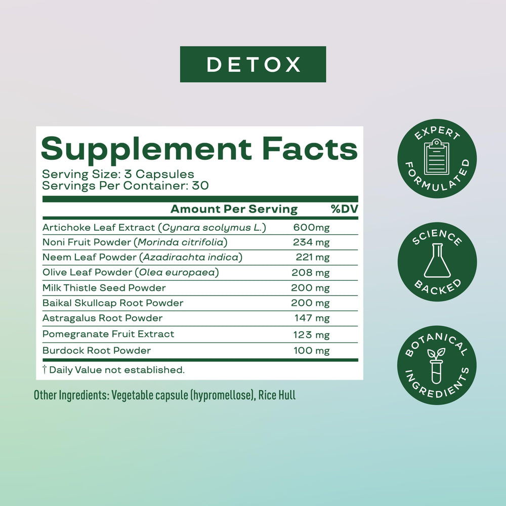 Milk thistle in Bloom Nutrition formula, supports liver function as part of detox