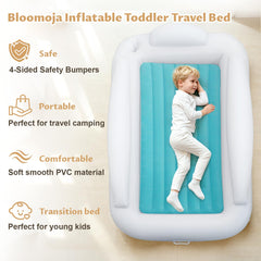 Bloomoja 60inch kids air mattress with ample space for active toddlers.