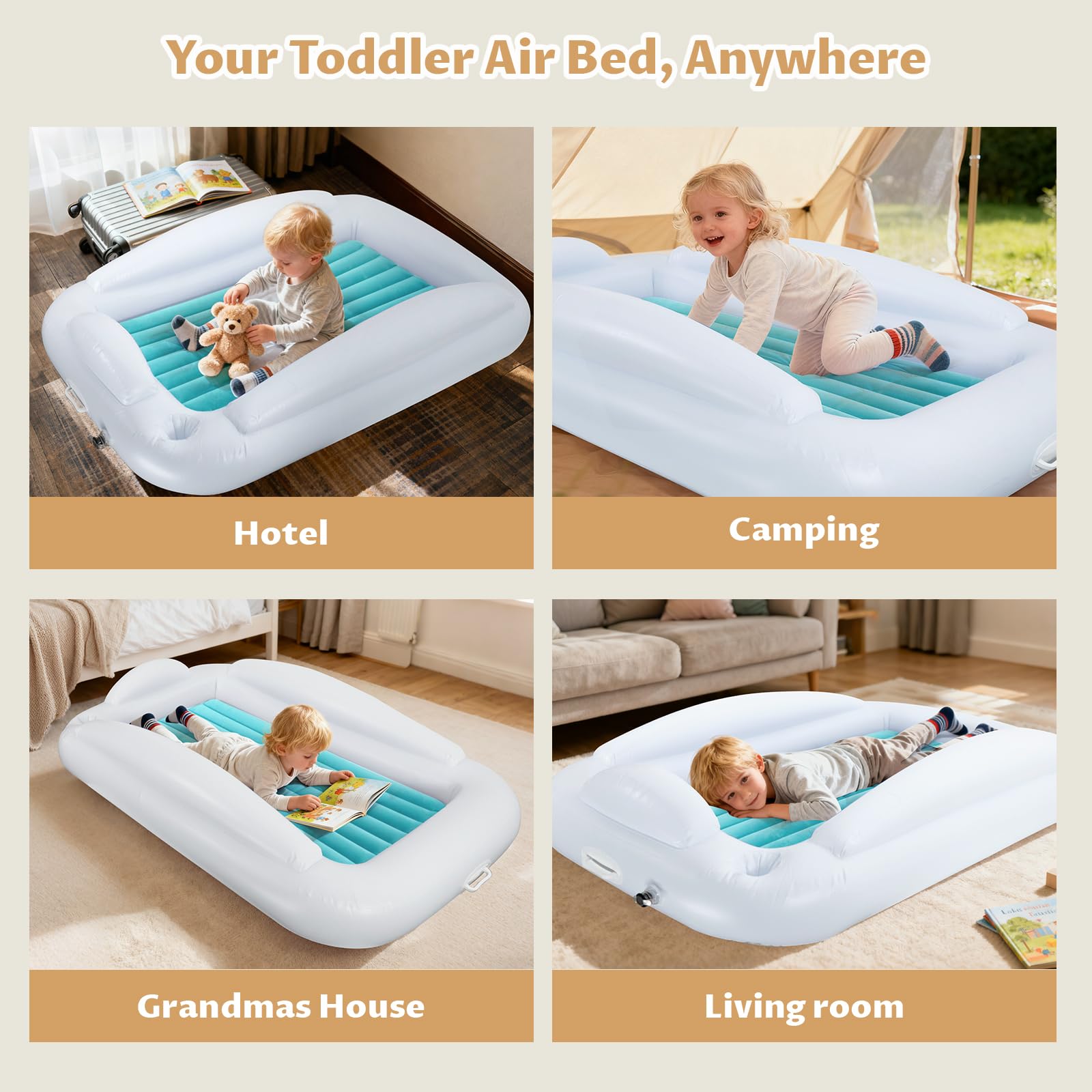 Bloomoja detachable mattress cleans easily with a damp cloth.
