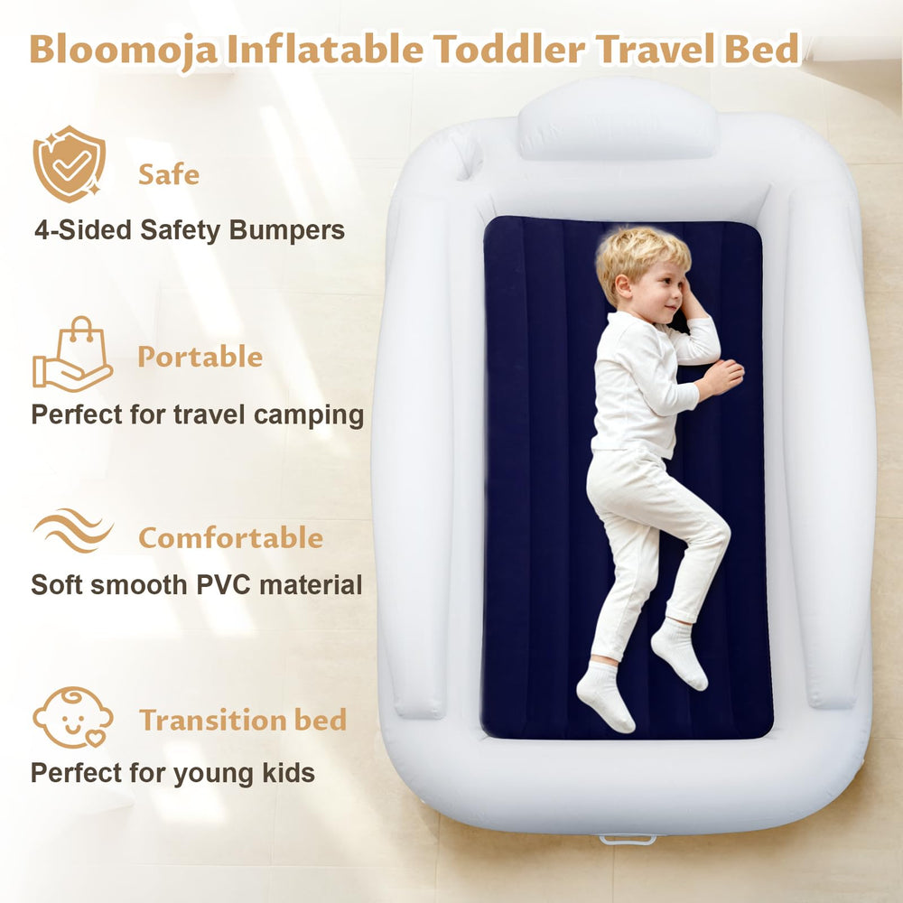 Bloomoja bed with high-speed pump inflates quickly for fast setup