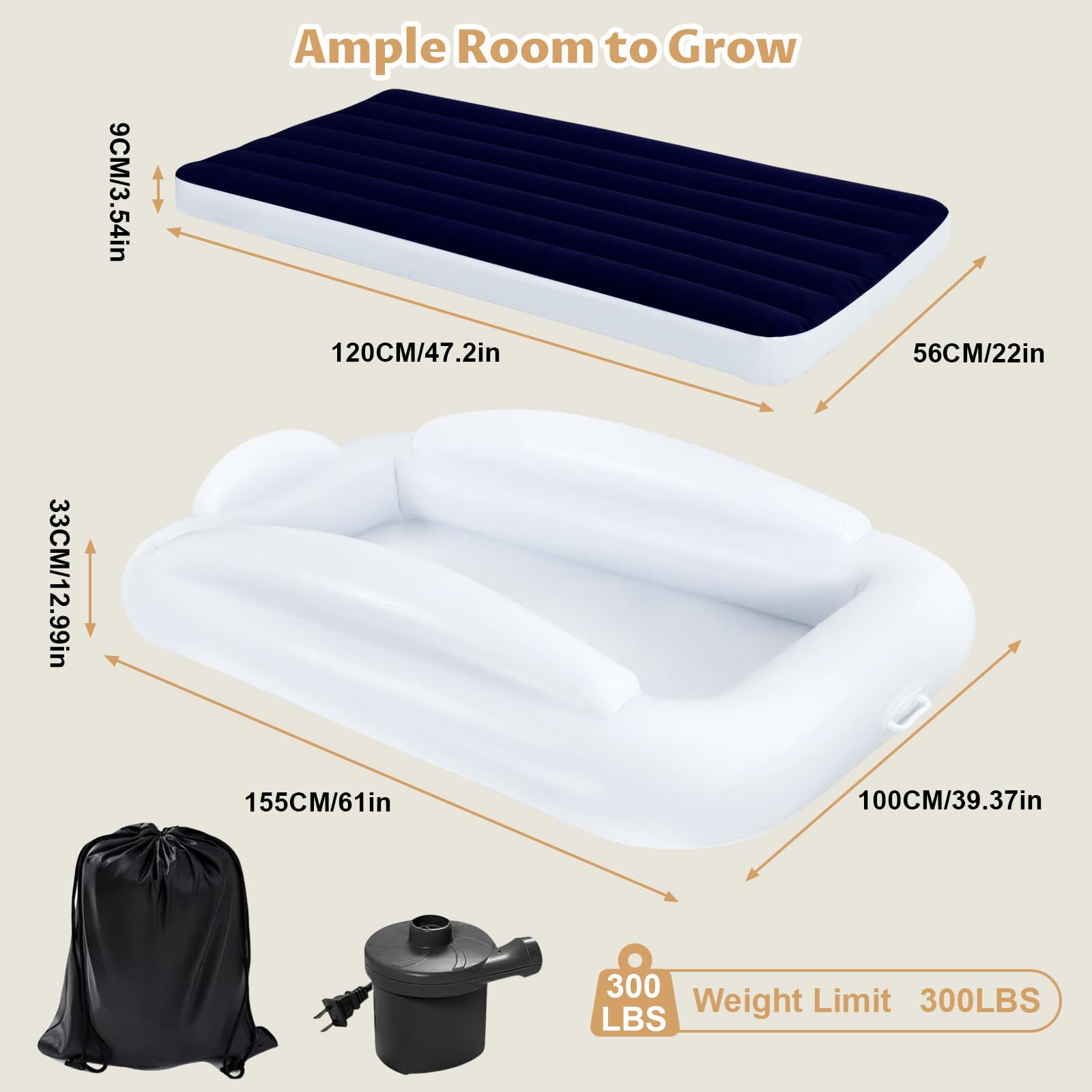 Bloomoja toddler bed shown in hotel/campsite setup for travel use