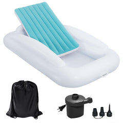 Bloomoja toddler travel bed with four-sided bumpers for safer sleep on the go.