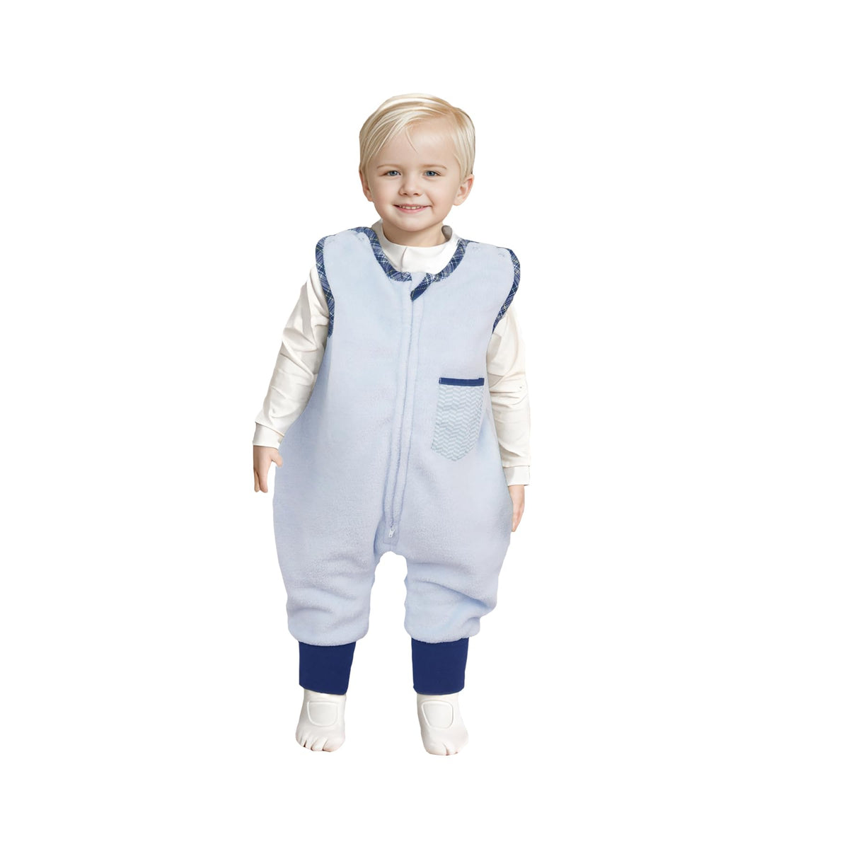 BLOOMSTAR Sleep Sack with Feet in plush fleece provides warm, mobile naptime.