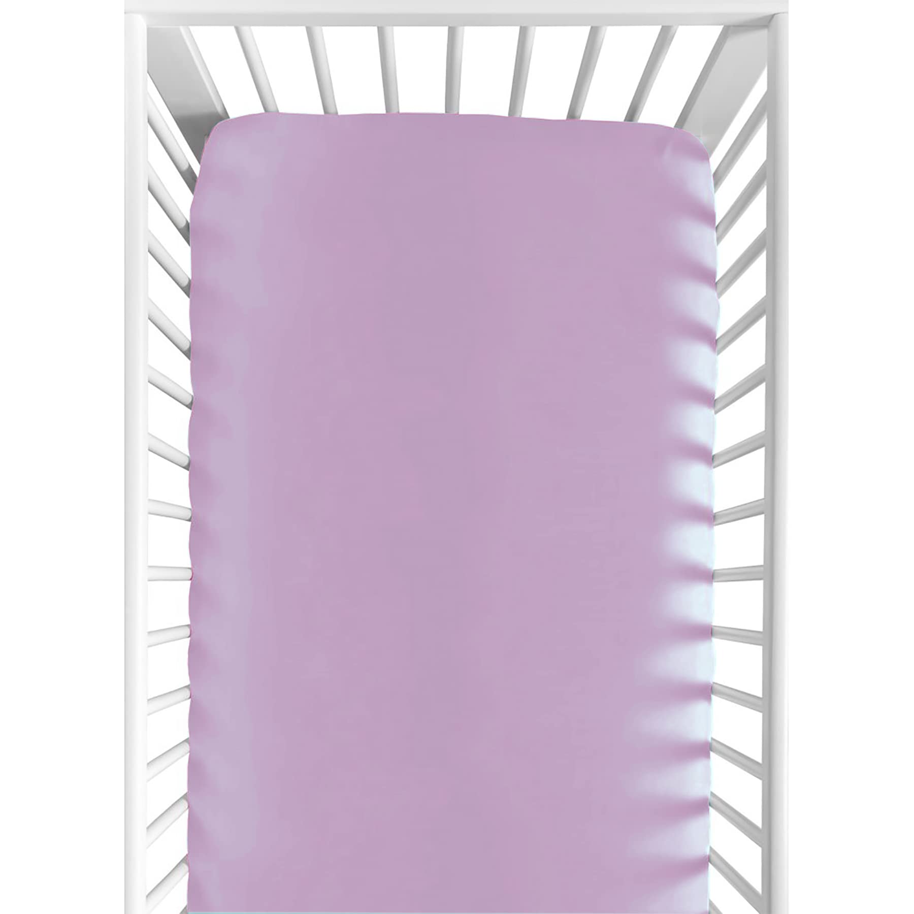 BLOOMSTAR crib sheet flat lay shows silky-soft poplin for gentle baby skin.