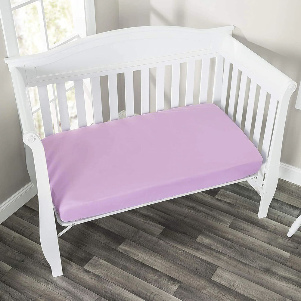 Soft purple BLOOMSTAR sheet adds calming color to the nursery.