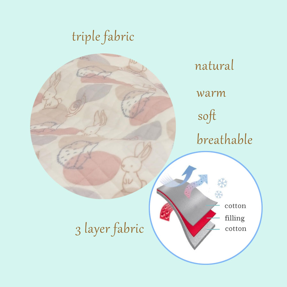 Bloomstar 1.5 tog sleep sack suitable for year-round use.
