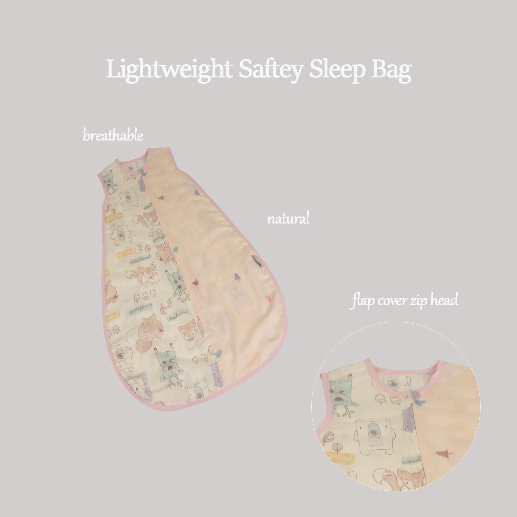 BLOOMSTAR 2-way zipper enables easy diaper changes.